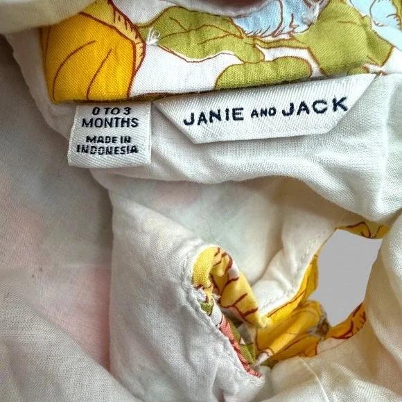 Janie & Jack Mimosa Baby Floral Ruffle Romper 0-3M Easter Bubble Forever Sun '23 - Picture 2 of 9